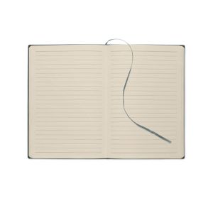 A5 blok z mehko, rebrasto platnico, 80 listni, z barvno usklajenim trakom za označevanje, zelen