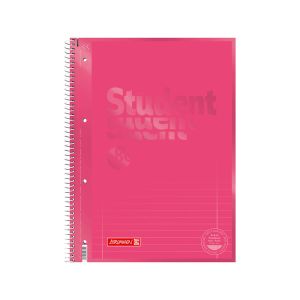 Špiralni zvezek, Brunnen, Student Color Code, pink, A4, črtasti, 80 listni