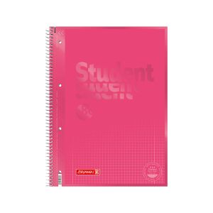 Špiralni zvezek, Brunnen, Student Color Code, pink, A4, mali karo, 80 listni