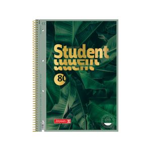 Špiralni zvezek, Brunnen, Student Color Code, Jungle, A4, mali karo, 80 listni