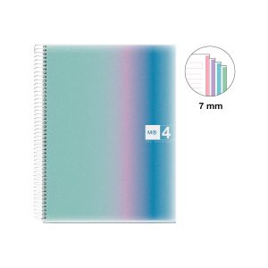 Špiralni zvezek, Miquelrius, A4, 120-listni, črtan, Aurora, Iceland