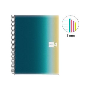 Špiralni zvezek, Miquelrius, A4, 120-listni, črtan, Aurora, Iceland