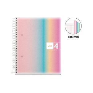 Špiralni zvezek, Miquelrius, A5, 120-listni, karo, Aurora, Iceland