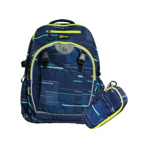 Set Nahrbtnik LED Generation Z s pripadajočo peresnico Blue Green Line