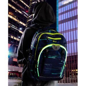 Set Nahrbtnik LED Generation Z s pripadajočo peresnico Blue Green Line