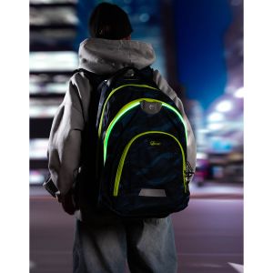 Set Nahrbtnik LED Generation Z s pripadajočo peresnico Blue Triangle