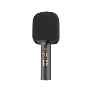 Mikrofon z Blutooth zvočnikom 5.0, funkcija karaoke, modelator zvoka, eko efekt, obseg 10m, črn.