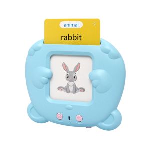 Naprava za učenje angleškega jezika, 12 kategorij, 112 kartic, 224 besed, učenje skozi igro, moder.