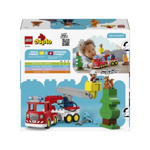 LEGO  Duplo Town 10473 Gasilsko vozilo s cevjo in gasilcem