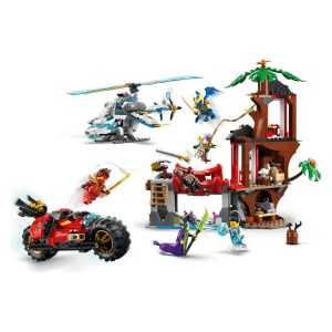 LEGO  Ninjago 71857 Spopad z ninja vozili pri Drevesni hišici
