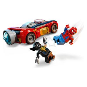 LEGO  Super Heroes 76336 Spider-Man v avtomobilu proti venomiziranemu Wolverinu