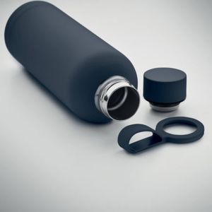 Vakuumska flaška termo iz rec. nerjavečega jekla z gumiranim zaključkom, silikonskim ročajem. 500 ml