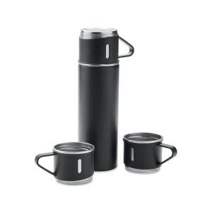 Set termo steklenica in 2 dodatnima skodelicama iz nerjavečega jekla  s pokrovom, ki ne pušča
