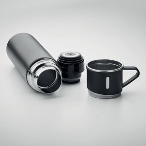 Set termo steklenica in 2 dodatnima skodelicama iz nerjavečega jekla  s pokrovom, ki ne pušča