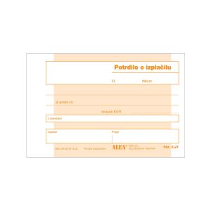 5.27 Potrdilo o izplačilu - samokopirni