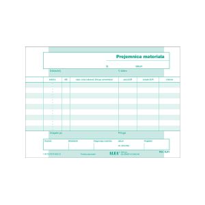 6.41 Prejemnica materiala - samokopirna