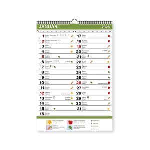 Stenski koledar, Setveni, 2026, 201254, 23 x 38