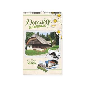 Stenski koledar, Domačije Slovenije, 2026, 202231, 33 x 54
