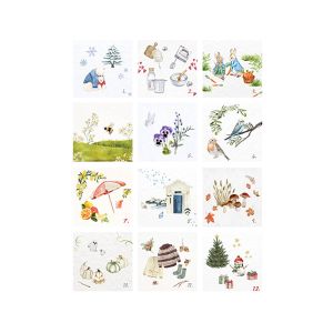 Stenski koledar, Akvarel, 2026, 201210, 30 x 36/67