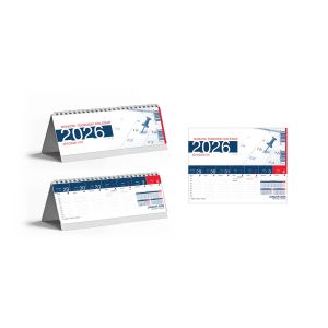 Namizni koledar, pokončni, dvobarvni, 2026, 201229, 29,7 x 15