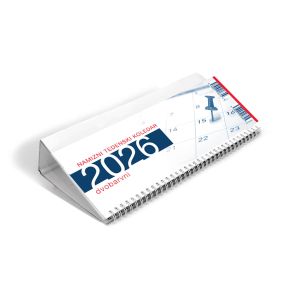 Namizni koledar, ležeči, dvobarvni, 2026, 201230,  29,7 x 15
