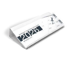Namizni koledar, ležeči, enobarvni, 2026, 201235,  29,7 x 15