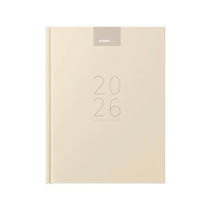 Poslovnik, tedenski z datumi, 20 x 26,9 cm, črte, 192 strani, 80g beli papir, bež, 2026