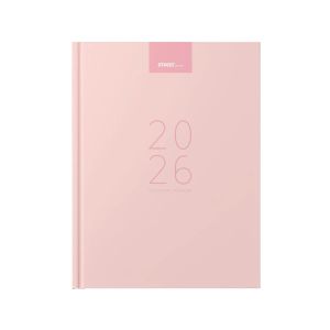 Poslovnik, tedenski z datumi, 20 x 26,9 cm, črte, 192 strani, 80g beli papir, roza, 2026