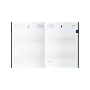 Dnevnik, z datumi, 17,2 x 24,3 cm, črte, 192 strani, 80g beli papir, siv, 2026