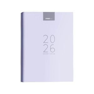 Dnevnik, z datumi, 17,2 x 24,3 cm, črte, 192 strani, 80g beli papir, vijola, 2026