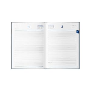 Dnevnik, z datumi, 17,2 x 24,3 cm, črte, 192 strani, 80g beli papir, vijola, 2026