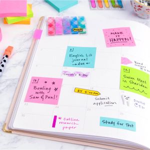 Samolepilni lističi v kocki, 3M, 2028P, 76x76mm, roza, 450 listov