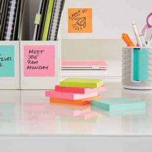 Samolepilni lističi v kocki, 3M, 2028B, 76x76mm, modra, 450 listov