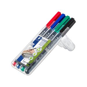 Permanentni flomaster Lumocolor 318 WP4, set 4 različnih barv
