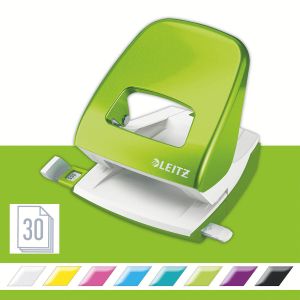 Luknjač, Leitz, 5008, do 30 listov, roza