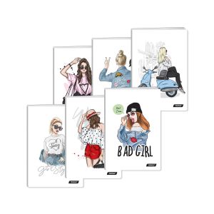 Zvezek, Target, A4, 52-listni, karo 5 mm, različni motivi Girl Power