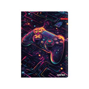 Zvezek A4 52 listni črtan Gamer, sortirani motivi