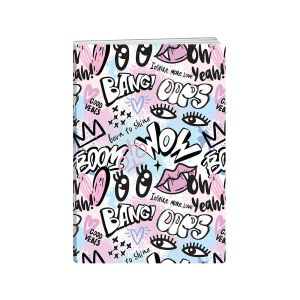 Zvezek A4, 52 listni, karo 5mm, Grafiti, New Design, 