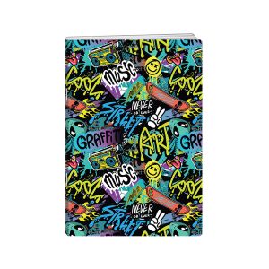 Zvezek A4, 52 listni, karo 5mm, Grafiti, New Design, 