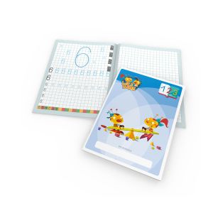 Šolski zvezek, Lili in Bine, A4, veliki karo 123 s številkami