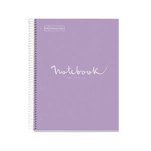 Špiralni zvezek, MiquelRius, A4, 80-listni, karo, Emotions, ECO, sivka