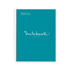 Špiralni zvezek, MiquelRius, A4, 80-listni, karo, Emotions, ECO, sivka