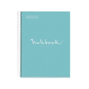 Špiralni zvezek, MiquelRius, A4, 80-listni, karo, Emotions, ECO, sivka
