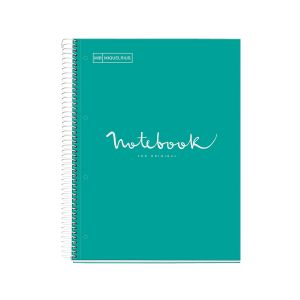 Špiralni zvezek, MiquelRius, A4, 80-listni, karo, Emotions, ECO, sivka
