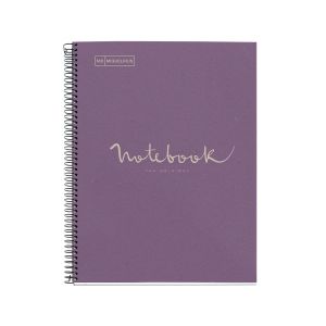 Špiralni zvezek, MiquelRius, A4, 80-listni, karo, Emotions, ECO, sivka