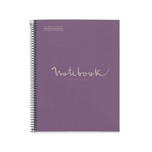 Špiralni zvezek, MiquelRius, A4, 80-listni, karo, Emotions, ECO, sivka