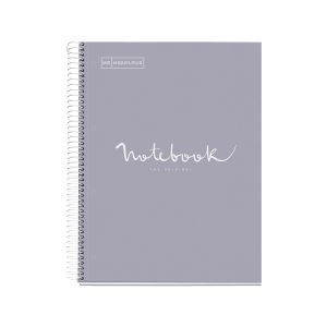 Špiralni zvezek, MiquelRius, A4, 80-listni, karo, Emotions, ECO, sivka