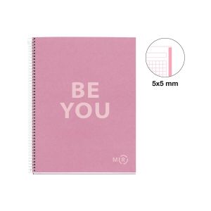 Špiralni zvezek, Miquelrius, A4, 80-listni, črtani, Be Eco, Pink