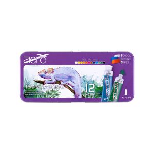 Tempera barve, Aero, 7,5 ml, 12 kom v kovinski škatli, motiv KAMELEON