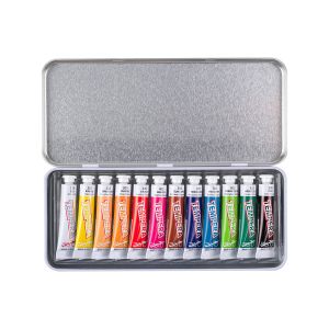 Tempera barve, Aero, 7,5 ml, 12 kom v kovinski škatli, motiv KAMELEON